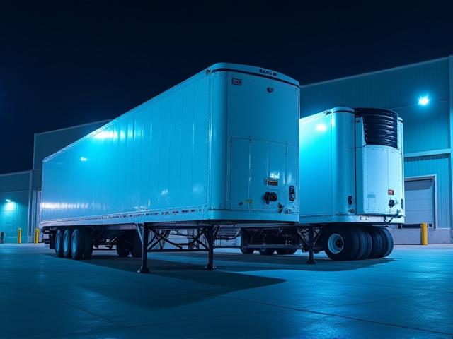 Secure 53 foot Dry Van trailer at loading dock